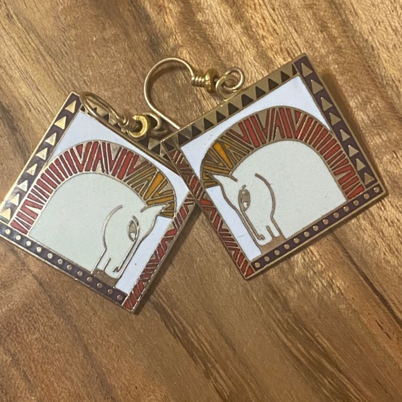 Vintage Laurel Burch “equus” horse image enamel earrings. - Picture 6 of 14